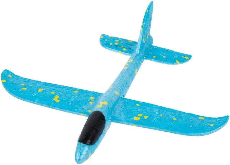 DAISO Small Assemble Type Glider - Blue Mini DIY Foam Plane for Kids - Image 1